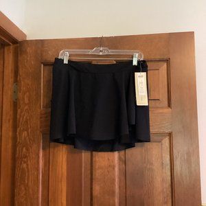 Ladies Chico's NWT Size 10 Black Ruffle Swim Skirt Bottom Coverup
